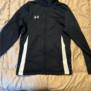 Boys, Under Armour zip up jacket type sweatshirt, size small.